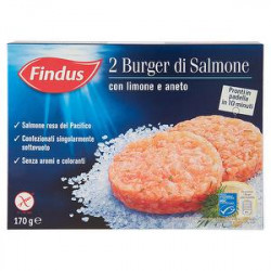 Burger di salmone FINDUS con limone e aneto 170gr conf. da 2 pezzi