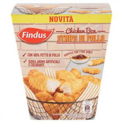 Strips di pollo FINDUS con 100% petto di pollo senza aromi artificiali e coloranti 350gr