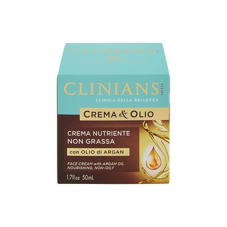 Crema nutriente Crema&Olio CLINIANS con olio di argan 50ml