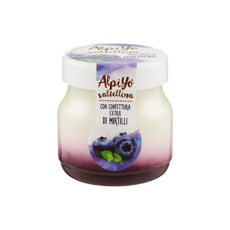 Yogurt AlpiYò Valtellina LATTERIA SOCIALE CHIURO con confettura extra di mirtilli 125gr