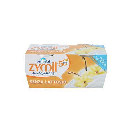 Yogurt senza lattosio Zymil PARMALAT vaniglia conf. 125gr x 2 pezzi