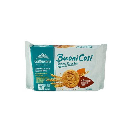 Biscotti senza zuccheri aggiunti BuoniCosì GALBUSERA ai 4 cereali e ricco di fibre 300gr conf. da 6 porzioni