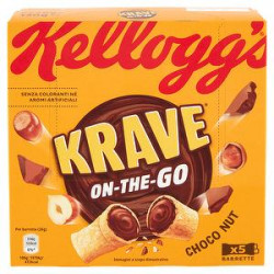 Barretta Krave on the go KELLOGG'S choco nut conf. 26gr x 5 pezzi