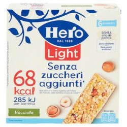 Barrette ai cereali Light HERO nocciole 120gr conf. da 6 pezzi
