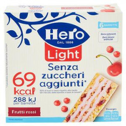 Barrette ai cereali Light HERO frutti rossi 120gr conf. da 6 pezzi