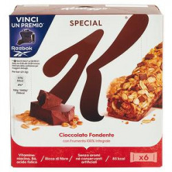 Barrette di cereali Special K KELLOGG'S con cioccolato fondente 129gr conf. da 6 pezzi
