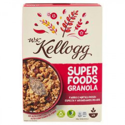 Cereali granola Super Foods W.K. KELLOGG'S farro e mirtilli rossi 300gr