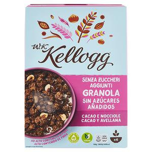 Cereali granola Super Foods W.K. KELLOGG'S senza zucchero cacao e nocciole  300gr - Spesaldo la spesa online su Roma e Lazio