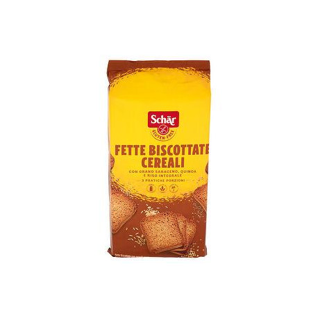 Fette biscottate SCHÄR senza glutine ai cereali 260gr conf. da 3 porzioni