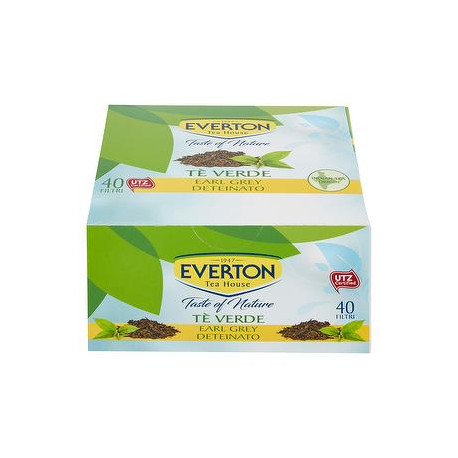 Tè Verde earl grey EVERTON deteinato 56gr conf. da 40 filtri