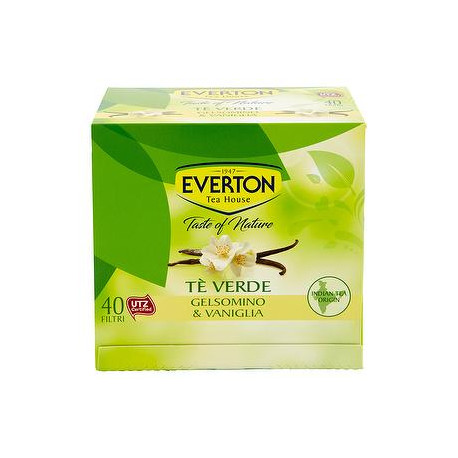 Tè verde EVERTON gelsomino e vaniglia 52gr conf. da 40 filtri